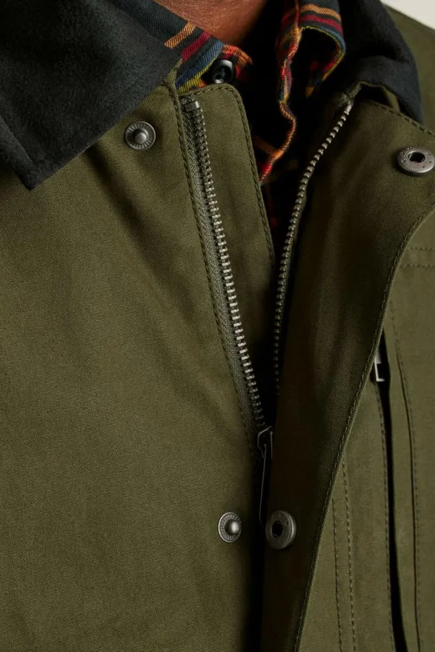Men The Waxed Field Jacket Safari Green Bonobos Jackets and Coats