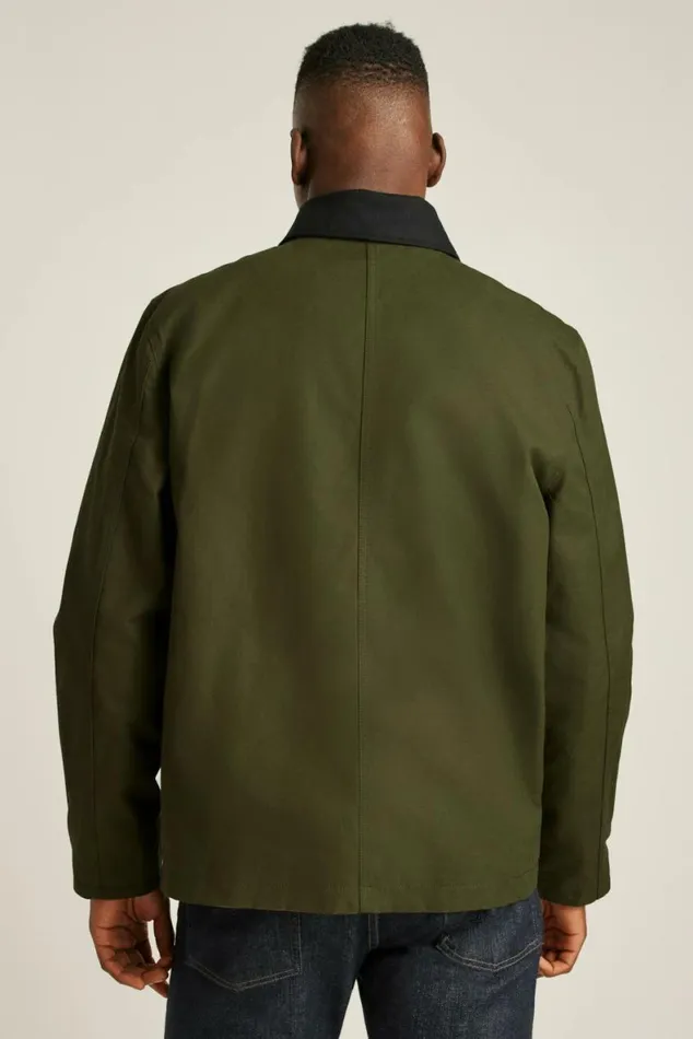 Men The Waxed Field Jacket Safari Green Bonobos Jackets and Coats