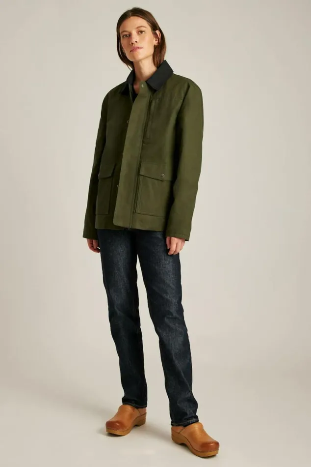 Men The Waxed Field Jacket Safari Green Bonobos Jackets and Coats