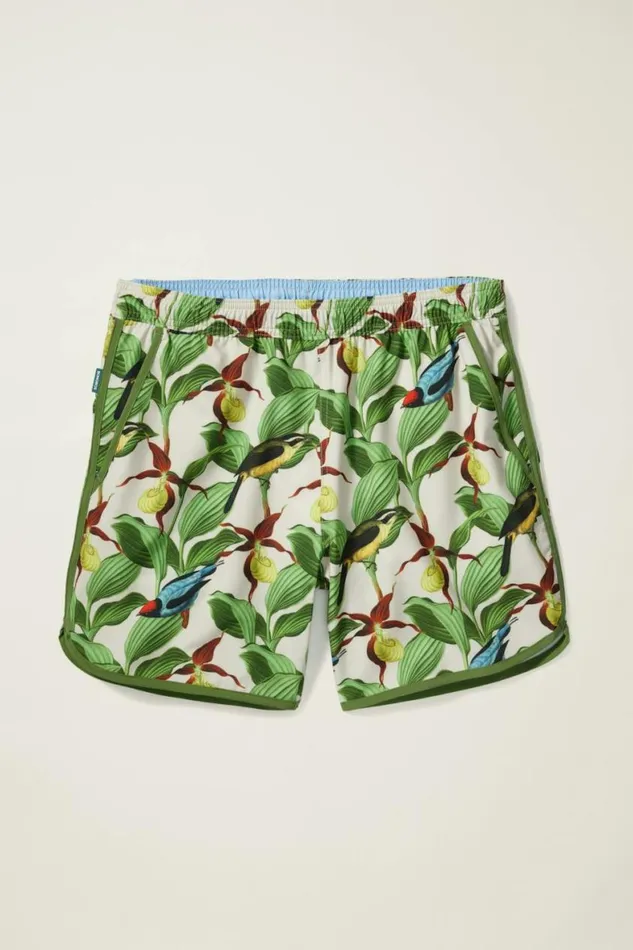 Men Throwback Swim Trunks Khaki Garden Party Bonobos Swim Trunks