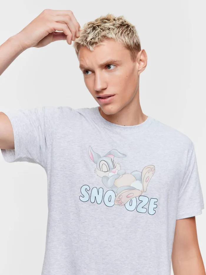 Men Thumper Tee Grey Marle Peter Alexander Tops