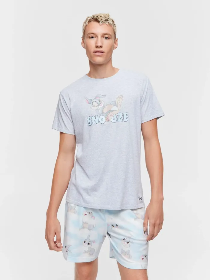 Men Thumper Tee Grey Marle Peter Alexander Tops