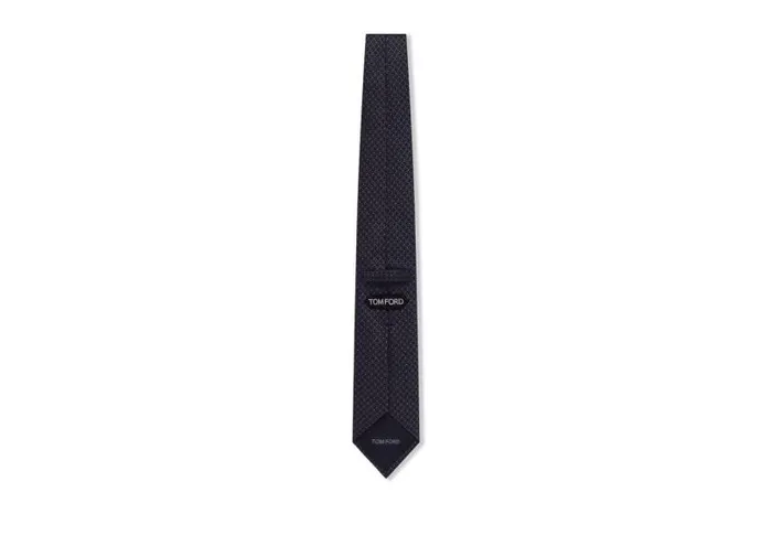 Men Ties and Bow Ties Tom Ford Pois Jacquard Tie Navy Men Ties and Bow Ties Tom Ford Pois Jacquard Tie Navy