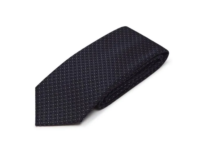 Men Ties and Bow Ties Tom Ford Pois Jacquard Tie Navy Men Ties and Bow Ties Tom Ford Pois Jacquard Tie Navy