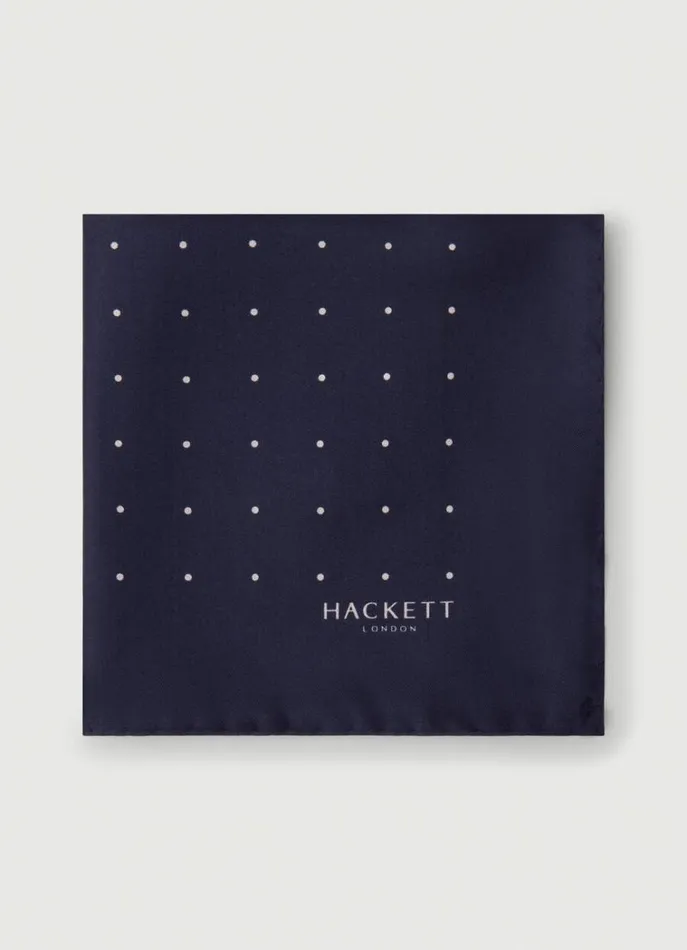 Men Ties and Pocket Squares Hackett London Small Space Dot Silk Handkerchief Navyivory Men Ties and Pocket Squares Hackett London Small Space Dot Silk Handkerchief Navyivory