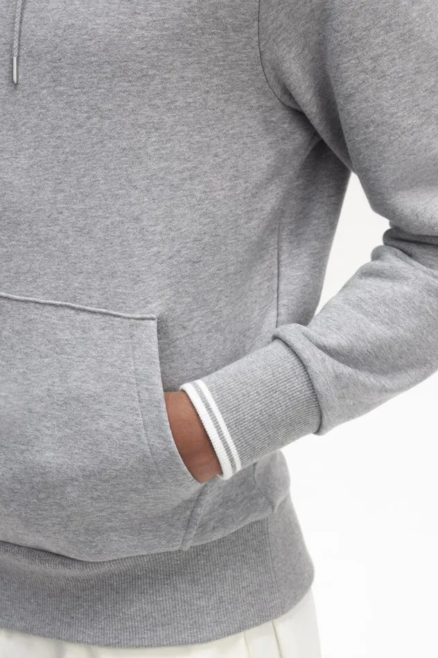 Men Tipped Hooded Sweatshirt Steel Marl Fred Perry Sweatshirts