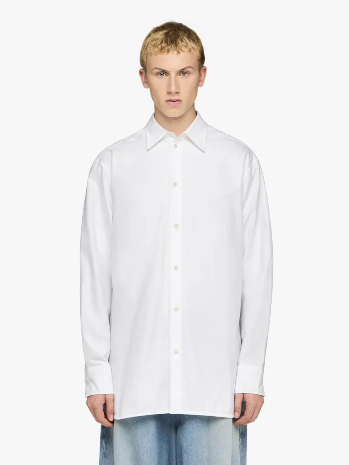 Men Tops and Shirts JW Anderson CLASSIC FIT OXFORD SHIRT White Men Tops and Shirts JW Anderson CLASSIC FIT OXFORD SHIRT White