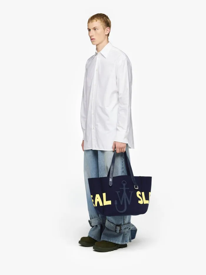 Men Tops and Shirts JW Anderson CLASSIC FIT OXFORD SHIRT White Men Tops and Shirts JW Anderson CLASSIC FIT OXFORD SHIRT White
