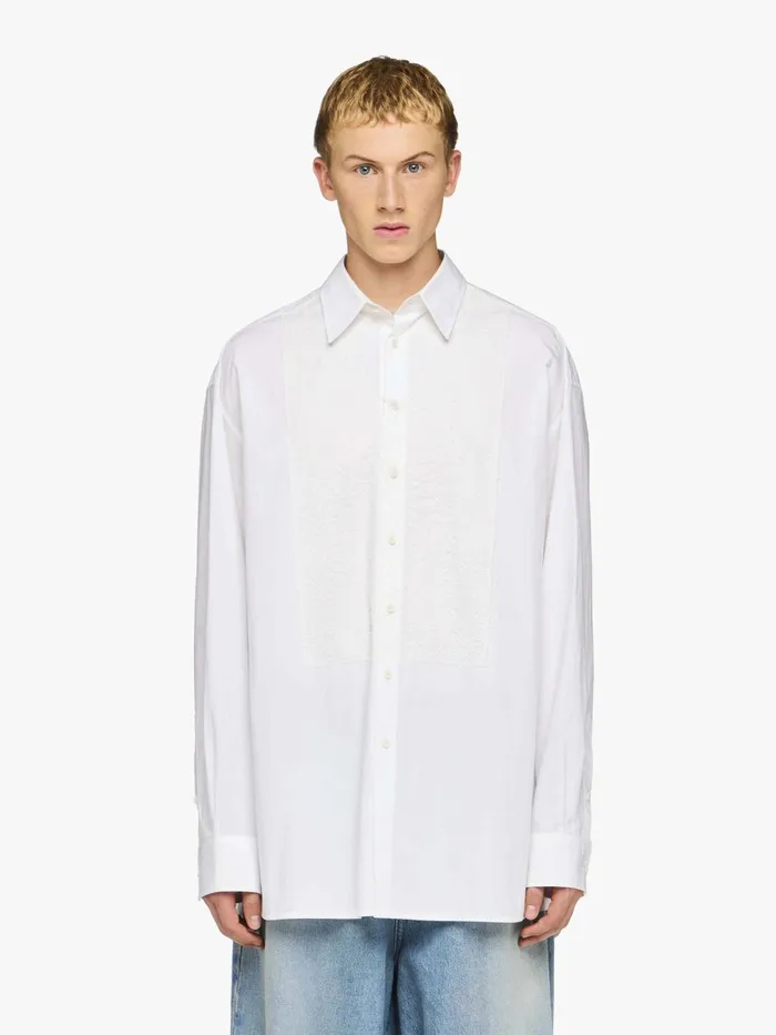 Men Tops and Shirts JW Anderson LACE APPLIQUE SHIRT White Men Tops and Shirts JW Anderson LACE APPLIQUE SHIRT White