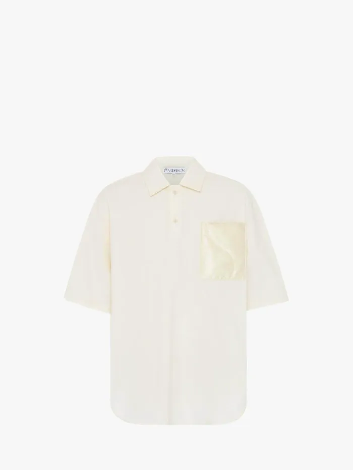 Men Tops and Shirts JW Anderson QUILTED POCKET POLO TOP Ivory
