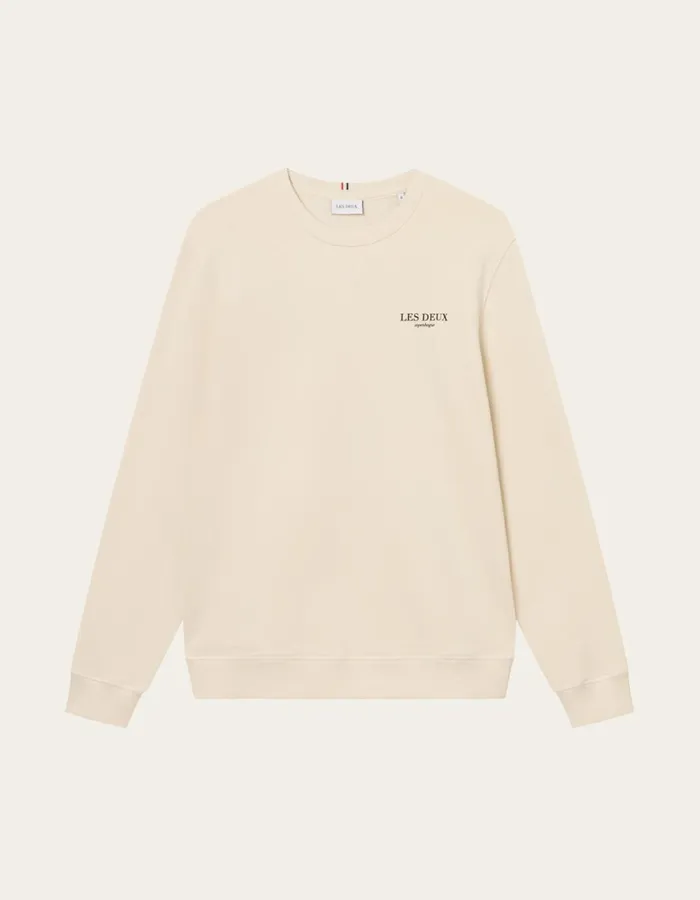 Men Toulon Sweatshirt 8211 IvoryBlack Les Deux HoodiesSweatshirts