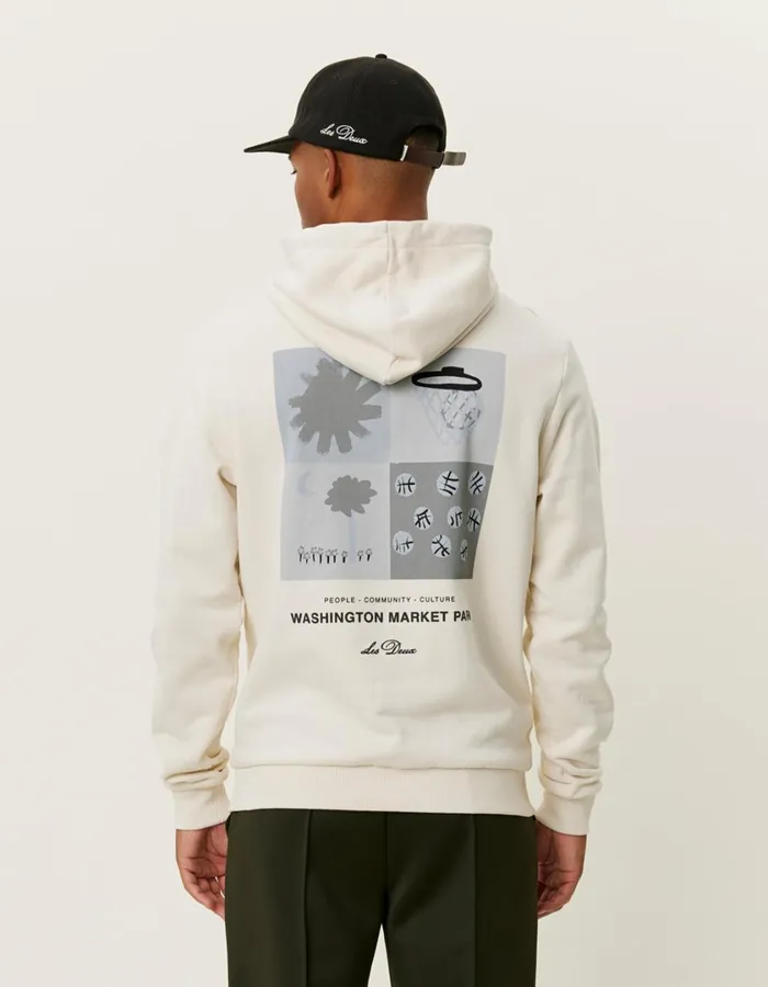 Men Tribeca Hoodie 8211 Ivory Les Deux HoodiesSweatshirts