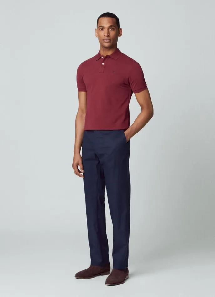 Men Trousers and Chinos Hackett London Classic Fit Sanderson Chinos Navy Blazer