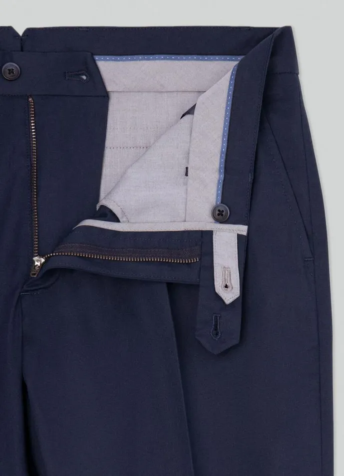 Men Trousers and Chinos Hackett London Classic Fit Sanderson Chinos Navy Blazer