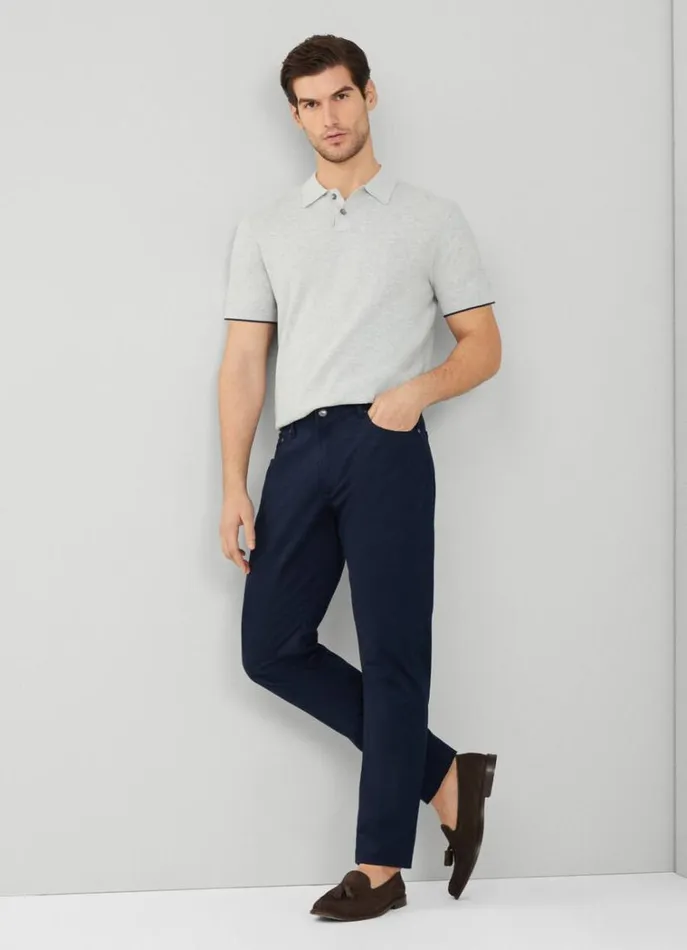 Men Trousers and Chinos Hackett London Regular Fit Trinity Trousers Navy Blazer