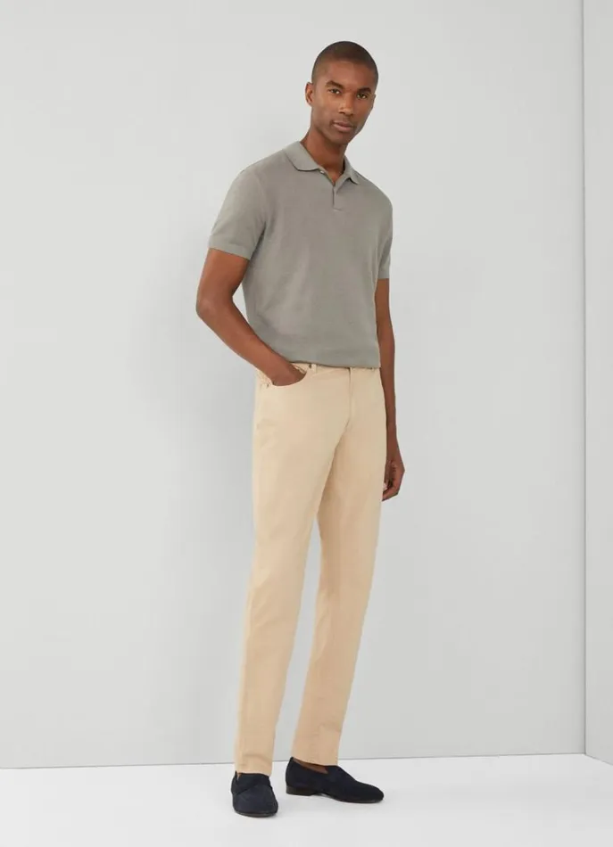 Men Trousers and Chinos Hackett London Regular Fit Trinity Trousers Oat