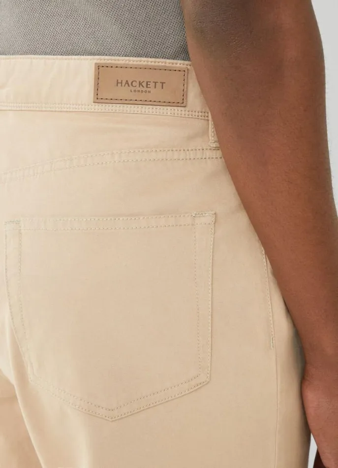 Men Trousers and Chinos Hackett London Regular Fit Trinity Trousers Oat