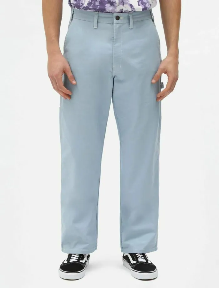 Men Trousers Dickies Wolverton Pant Fog Blue