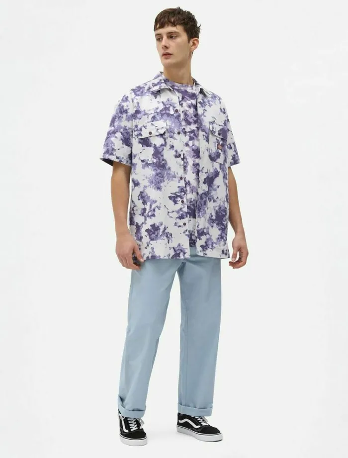 Men Trousers Dickies Wolverton Pant Fog Blue