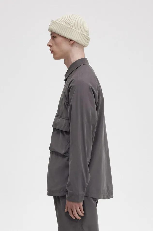 Men Utility Overshirt Gunmetal Fred Perry Overshirts
