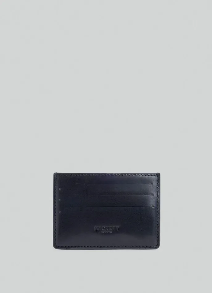 Men Wallets and Cardholders Hackett London Leather Card Holder Black