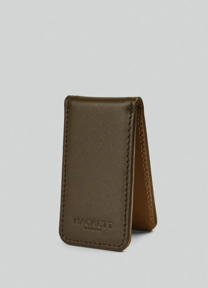 Men Wallets and Cardholders Hackett London TwoTone Magnetic Clip Case Browntaupe