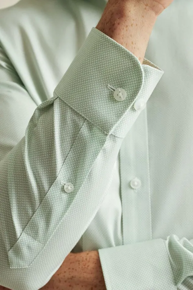 Men Weekday Warrior Dress Shirt Green Micro Geo Bonobos Business Casual Shirts
