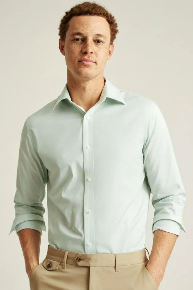 Men Weekday Warrior Dress Shirt Green Micro Geo Bonobos Business Casual Shirts