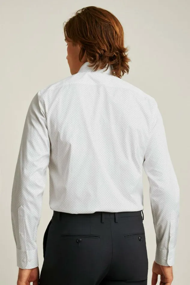 Men Weekday Warrior Dress Shirt Navy Dot Bonobos Business Casual Shirts