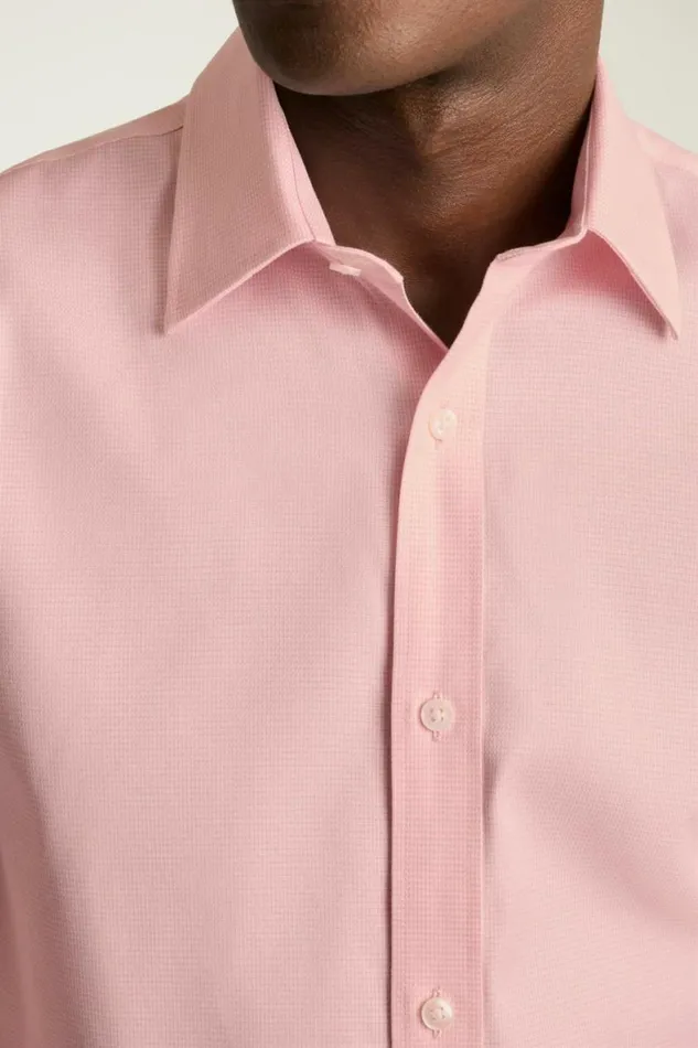 Men Weekday Warrior Dress Shirt Pink White Puppytooth Bonobos Business Casual Shirts