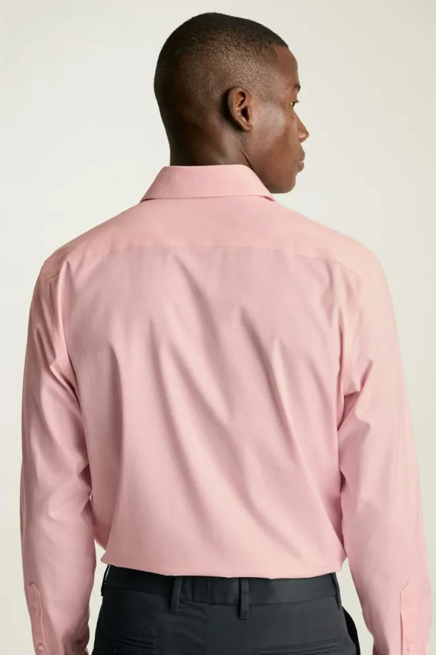 Men Weekday Warrior Dress Shirt Pink White Puppytooth Bonobos Business Casual Shirts