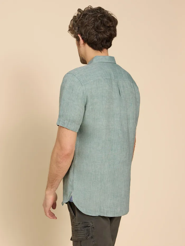 Men White Stuff Clothing Pembroke SS Linen Shirt Men White Stuff Clothing Pembroke SS Linen Shirt