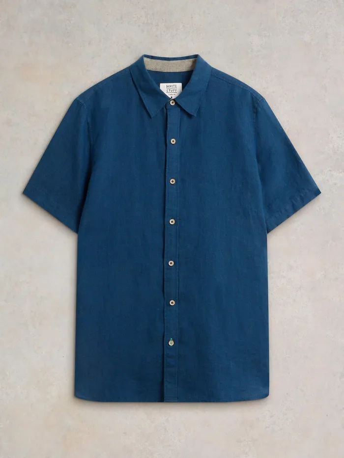 Men White Stuff Clothing Pembroke SS Linen Shirt Men White Stuff Clothing Pembroke SS Linen Shirt