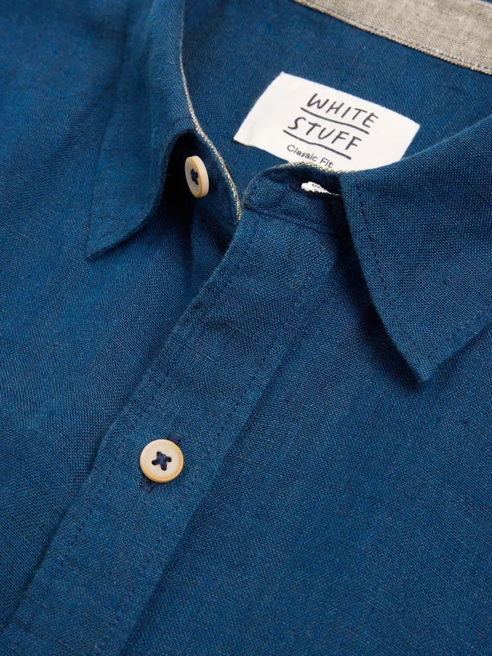 Men White Stuff Clothing Pembroke SS Linen Shirt Men White Stuff Clothing Pembroke SS Linen Shirt