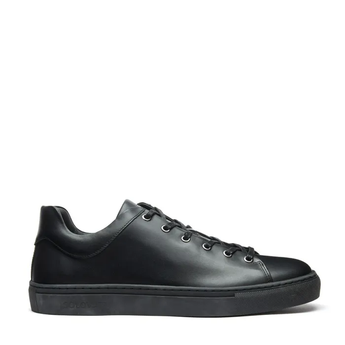 MenWomen Solovair Sneakers Black Calf Sneaker