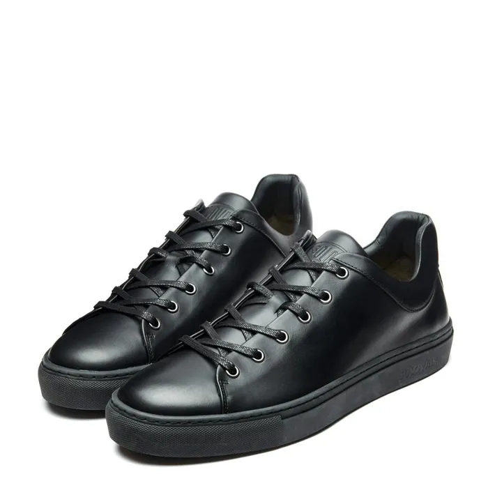 MenWomen Solovair Sneakers Black Calf Sneaker