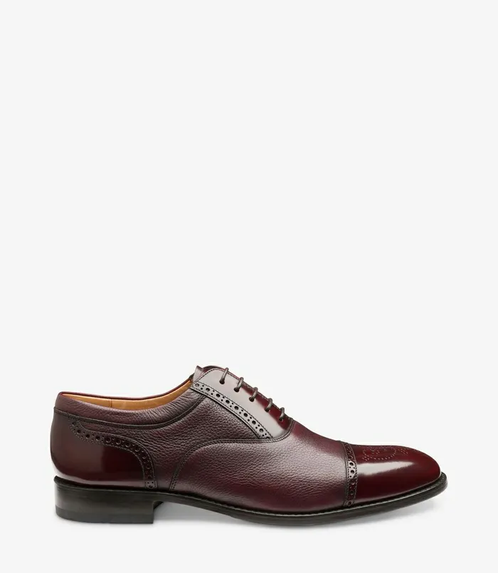 Men Woodstock Burgundy Toe Caps Loake