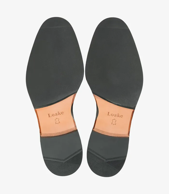Men Woodstock Burgundy Toe Caps Loake