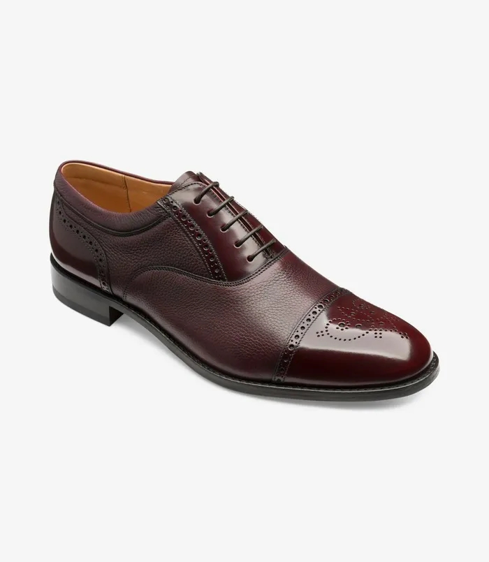 Men Woodstock Burgundy Toe Caps Loake