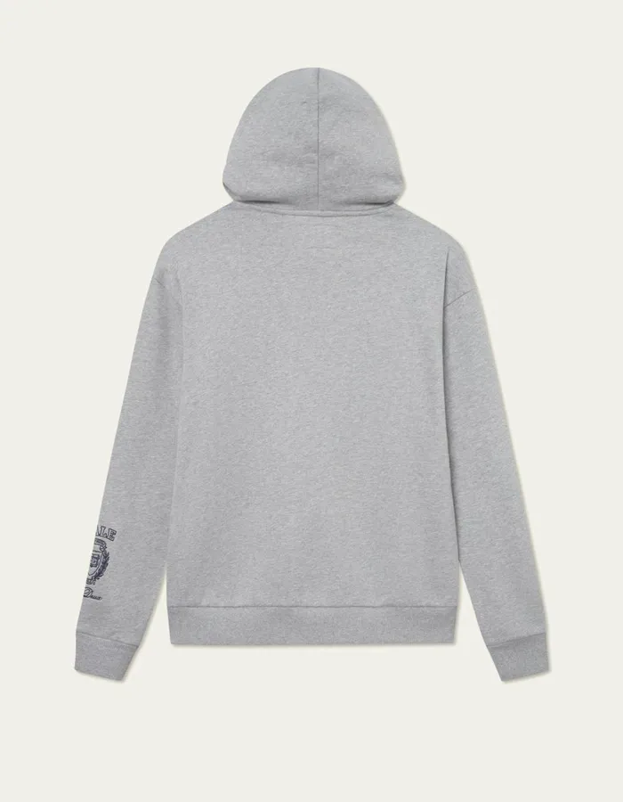 Men Yale Logo Hoodie 8211 Light Grey Melange Les Deux HoodiesSweatshirts