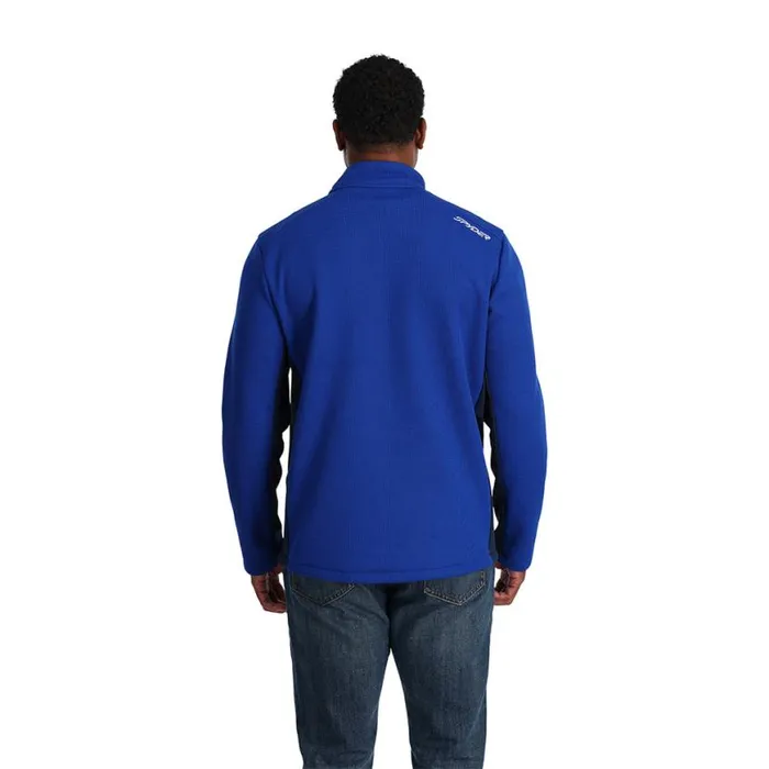 Mens Bandit Half Zip Electric Blue Spyder Fleece