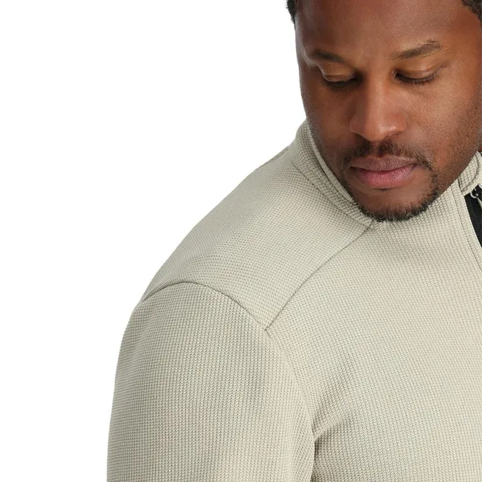 Mens Bandit Half Zip Sandstorm Spyder Fleece