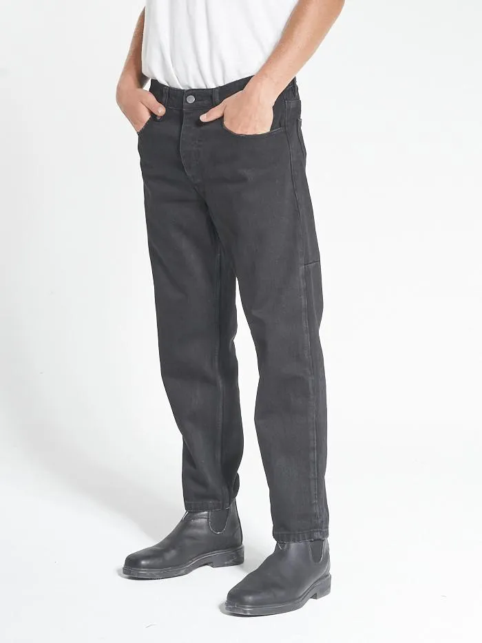Mens Chopped Denim Jean Black Rinse Thrills Denim