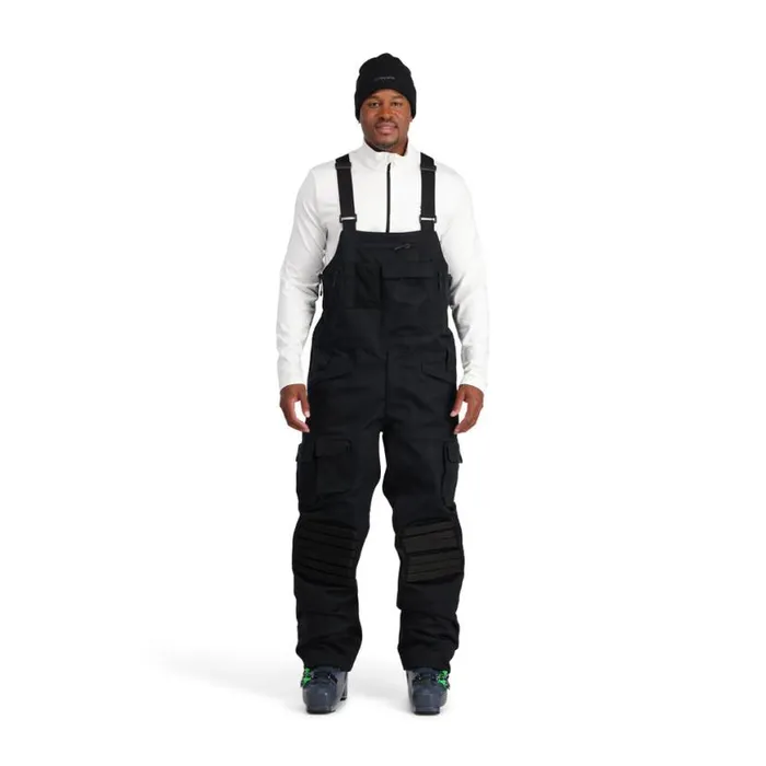 Mens Coaches Bib Black Spyder Insulated