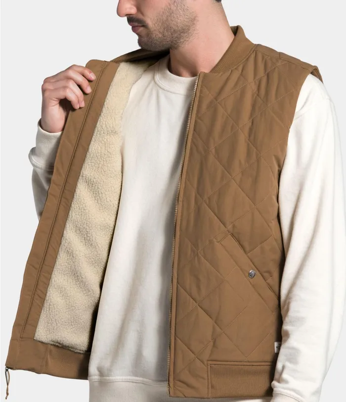 Mens Cuchillo Insulated Vest Utility Brown The North Face Vests