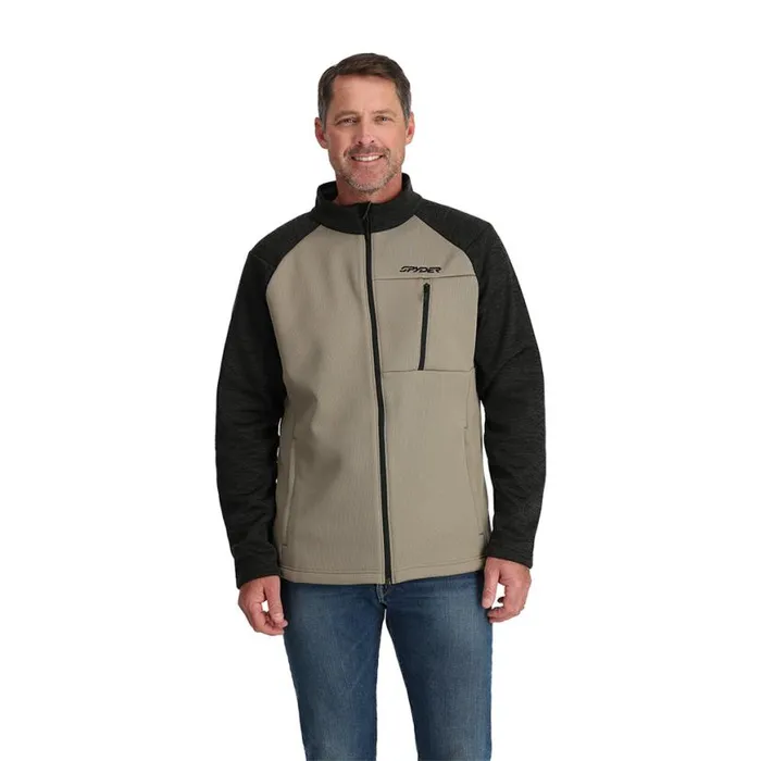 Mens Encore Full Zip Desert Taupe Spyder Fleece