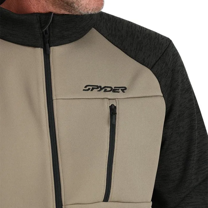 Mens Encore Full Zip Desert Taupe Spyder Fleece