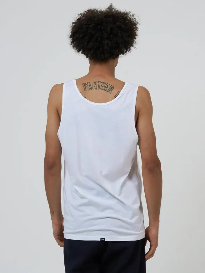 Mens Endless Merch Fit Tank White Thrills Tees and Tank Tops