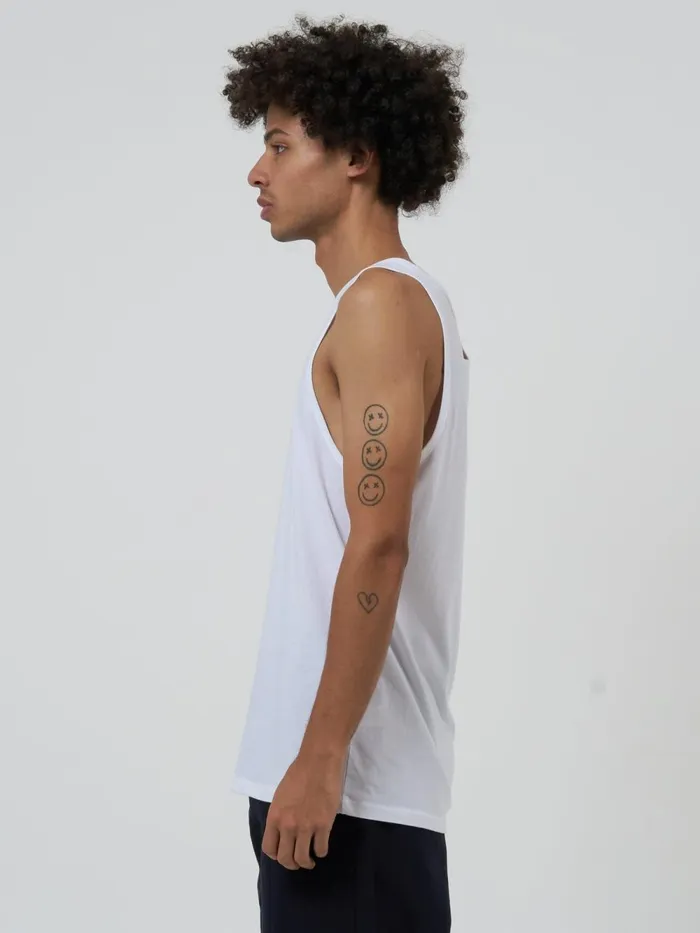 Mens Endless Merch Fit Tank White Thrills Tees and Tank Tops