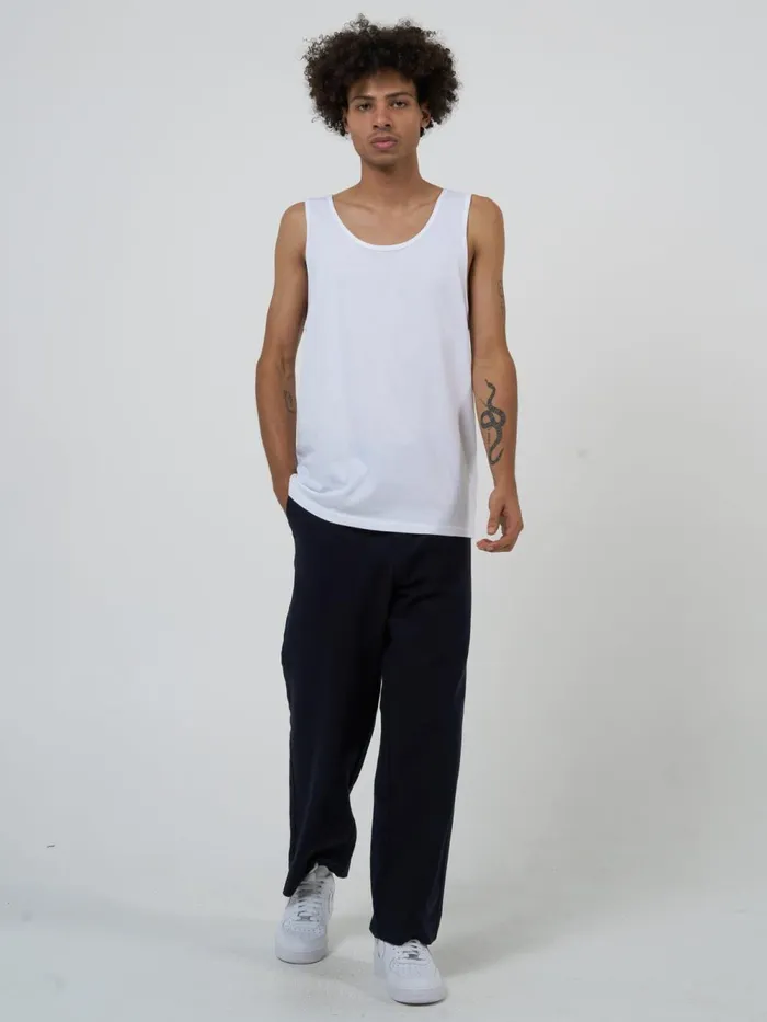 Mens Endless Merch Fit Tank White Thrills Tees and Tank Tops